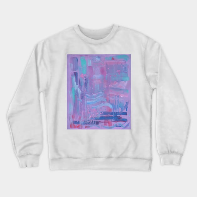 Purple Abstract Crewneck Sweatshirt by Colzo Art